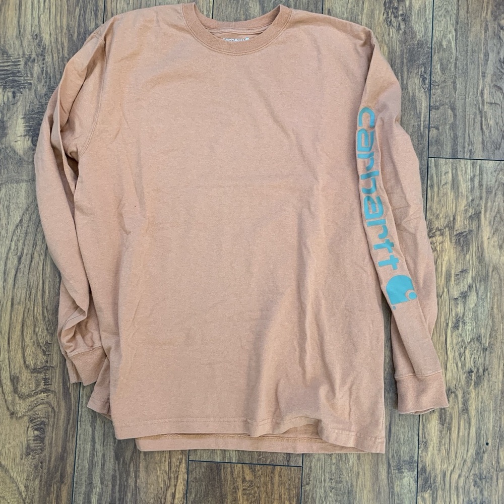 Carhartt Loose Fit Long Sleeve Tee - Rust Orange with White Logo